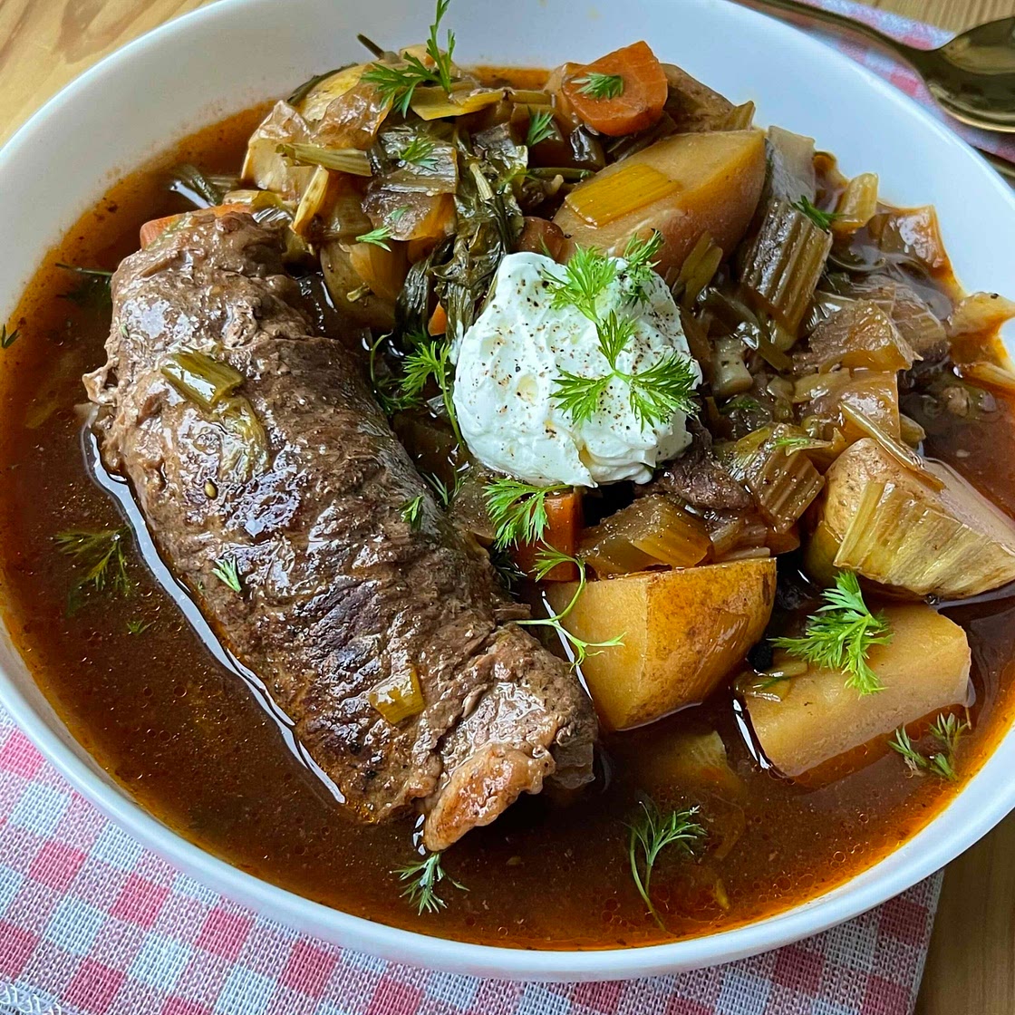 German Beef Rouladen Stew 