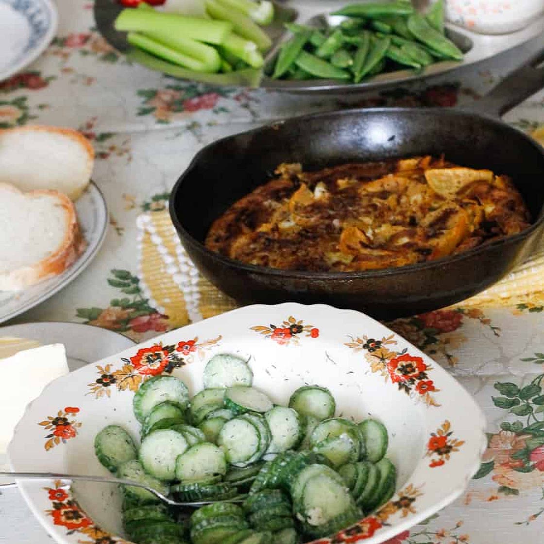 Ukrainian cucumber salad