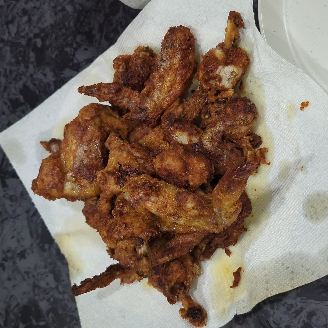 Breaded Deep Fried Chicken Wings