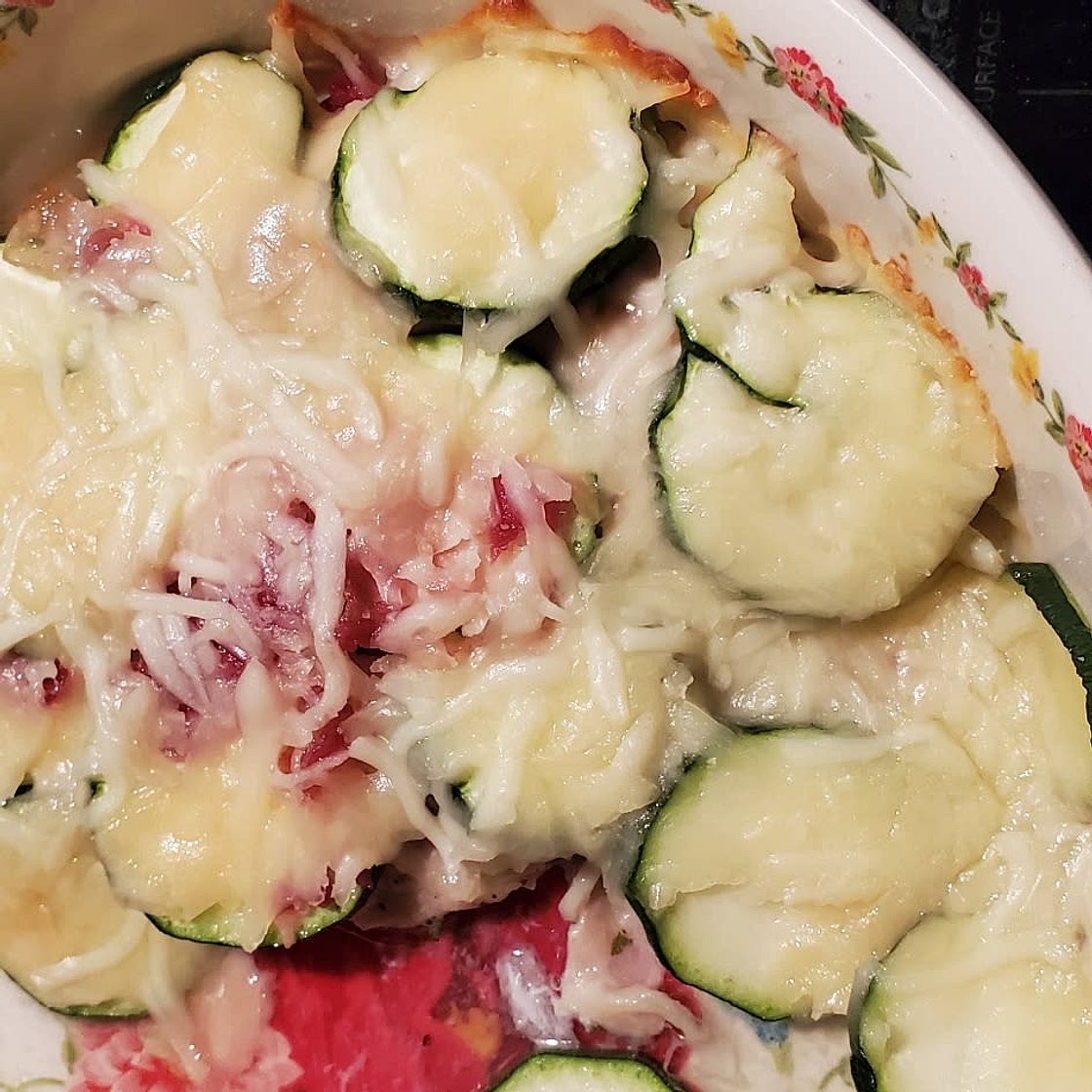 Chicken Zucchini Bake with Bacon