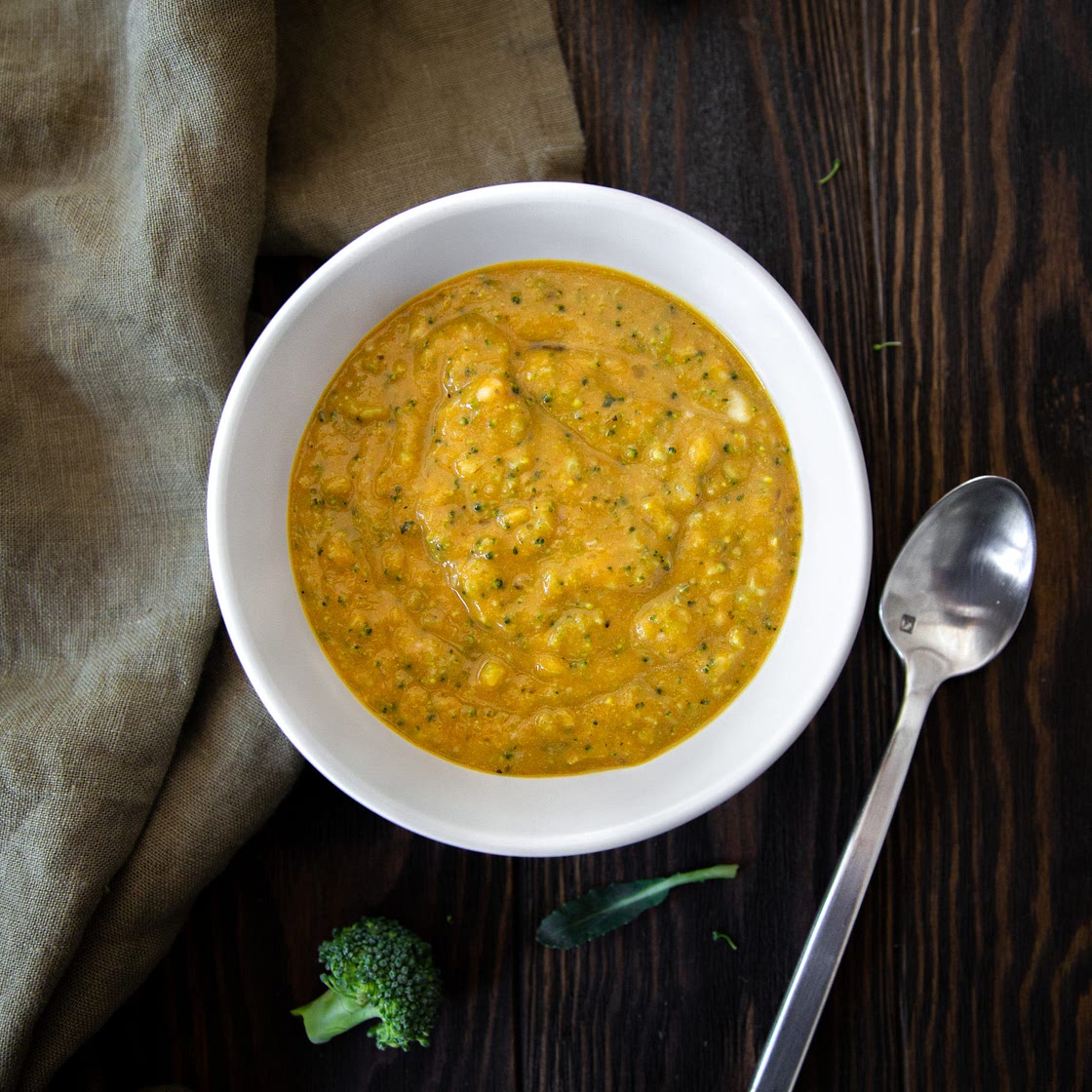Butternut Squash Broccoli Cheddar Soup
