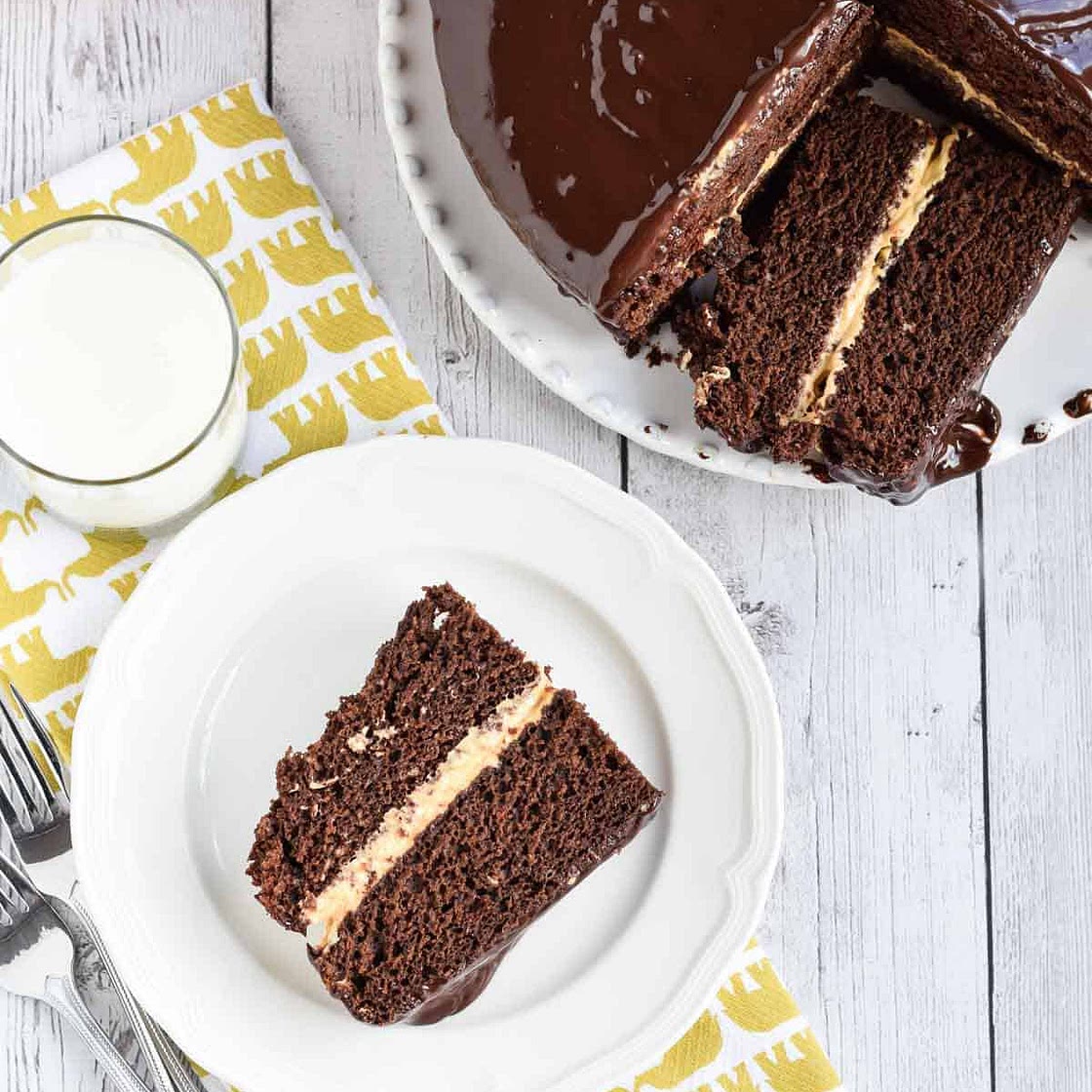 Chocolate Cake with Pumpkin Filling