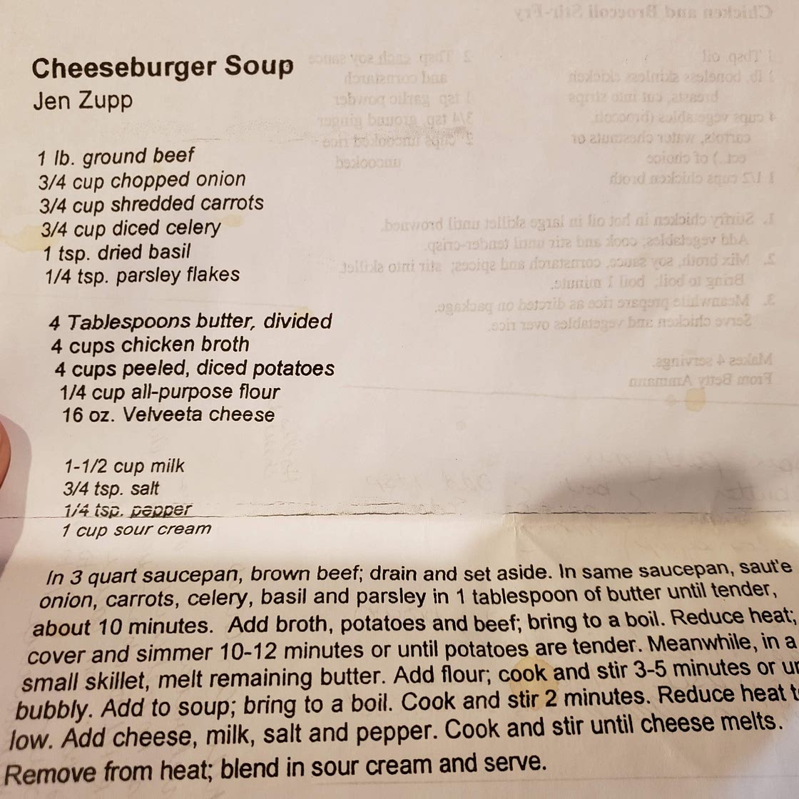Cheeseburger Soup