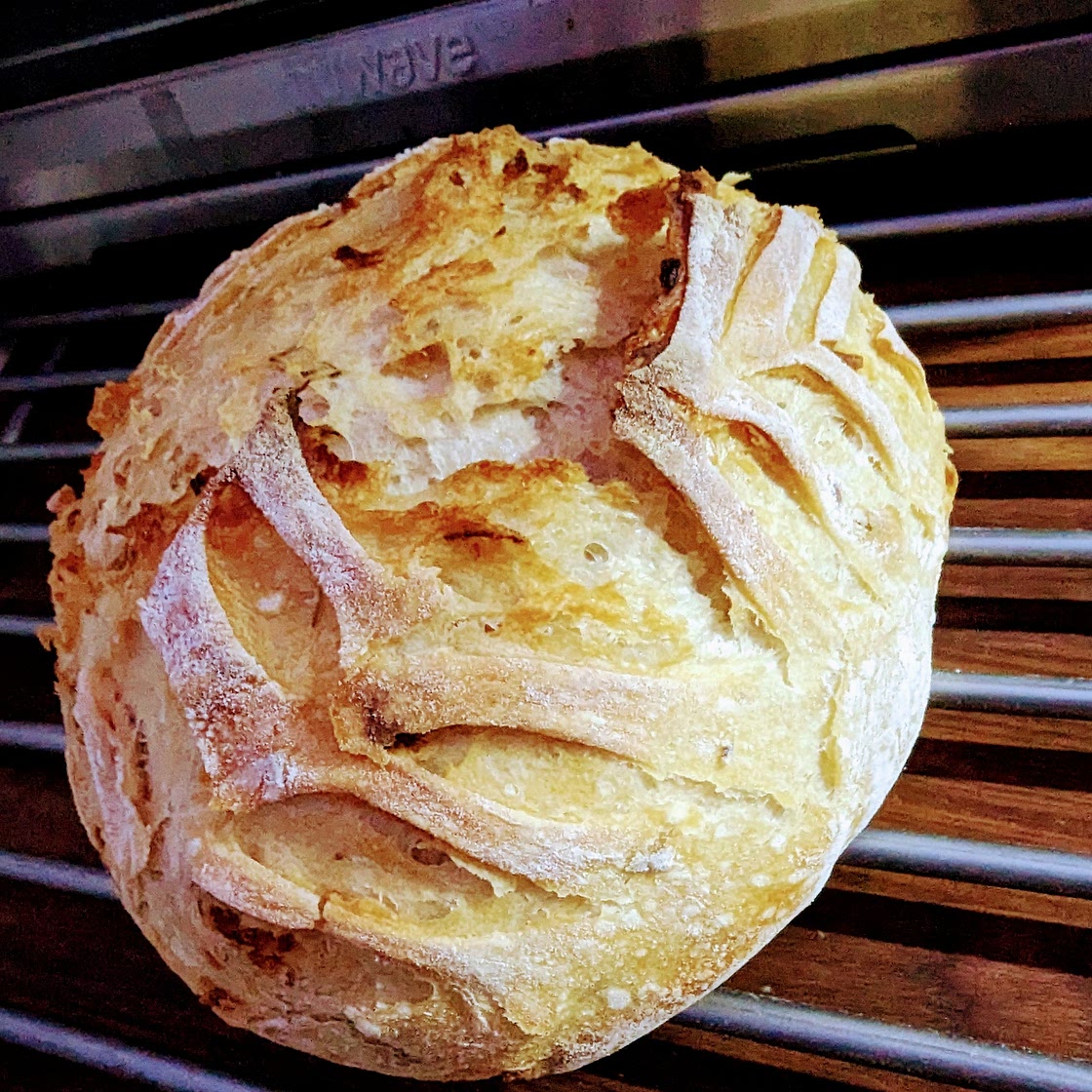 Homemade Rosemary Onion Bread (No Knead)