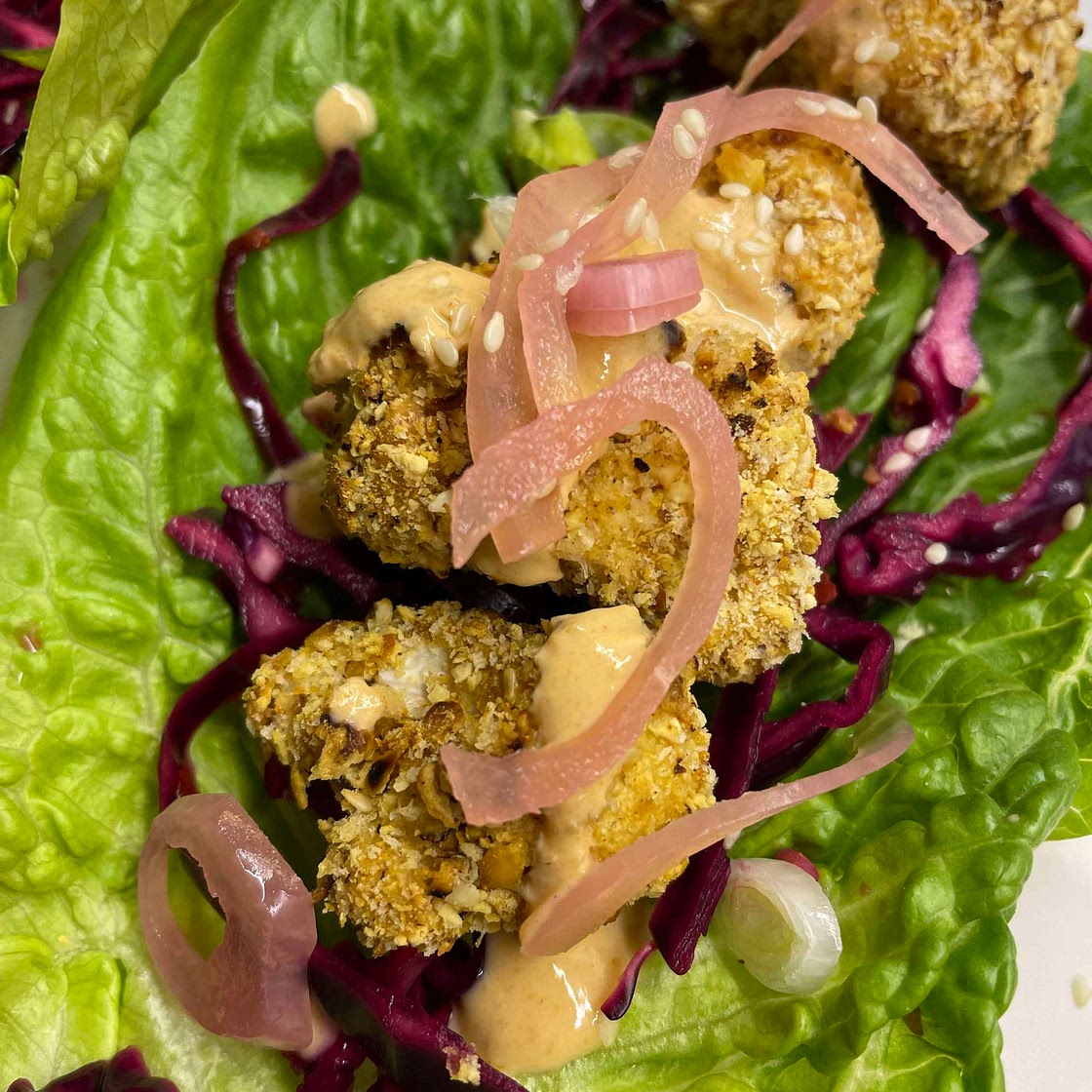 Crispy Cauliflower Lettuce Wraps
