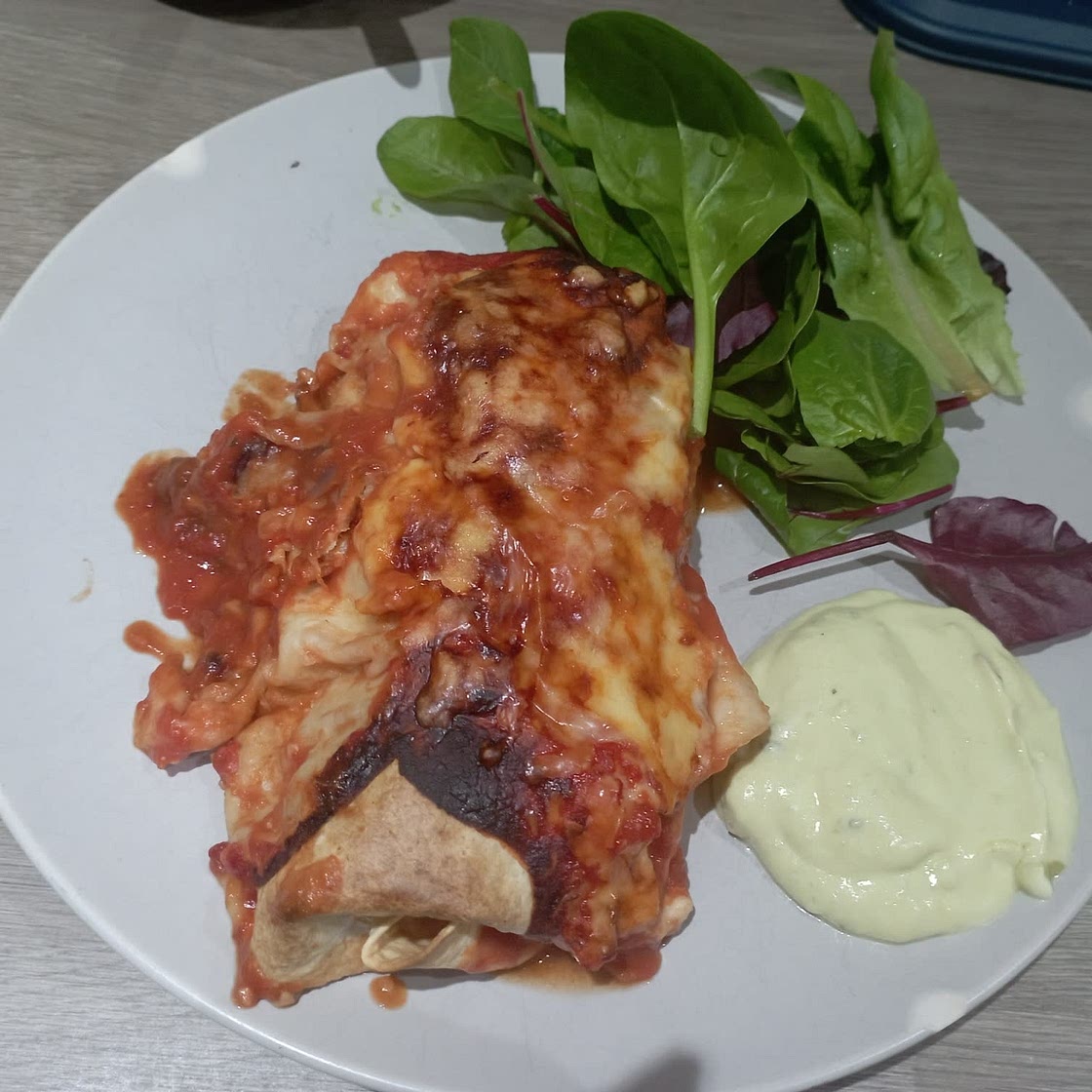 Chicken & bean enchiladas