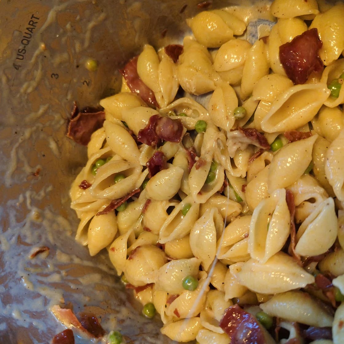 Aglio E Olio with Peas and Prosciutto