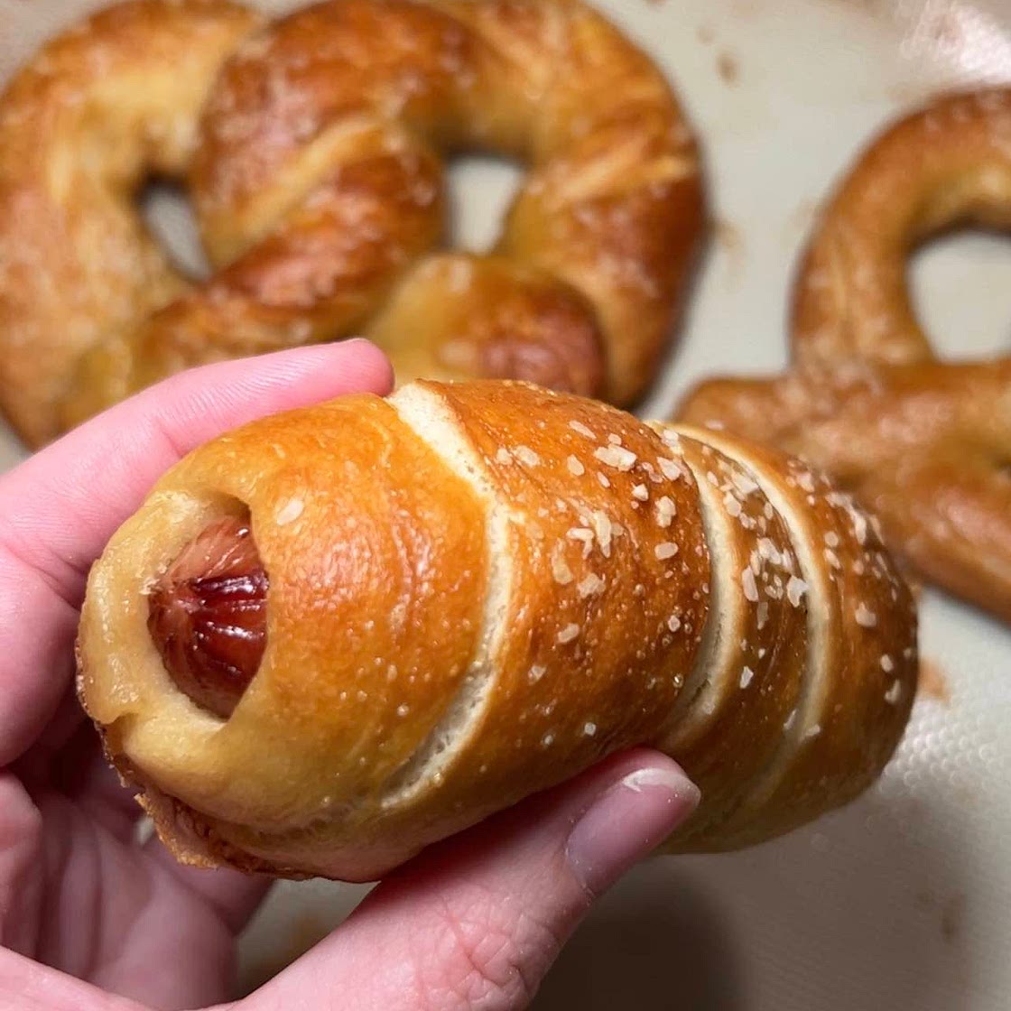 Homemade Pretzel Dogs