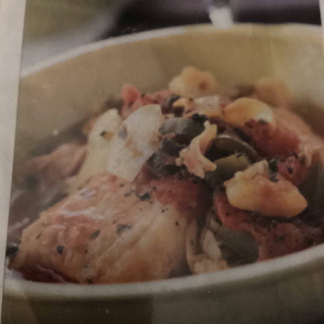 Sea Bass with Tomato Artichoke Sauce