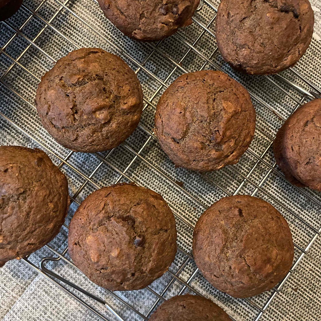 Buckwheat Teft Oatmeal banana apple muffins 