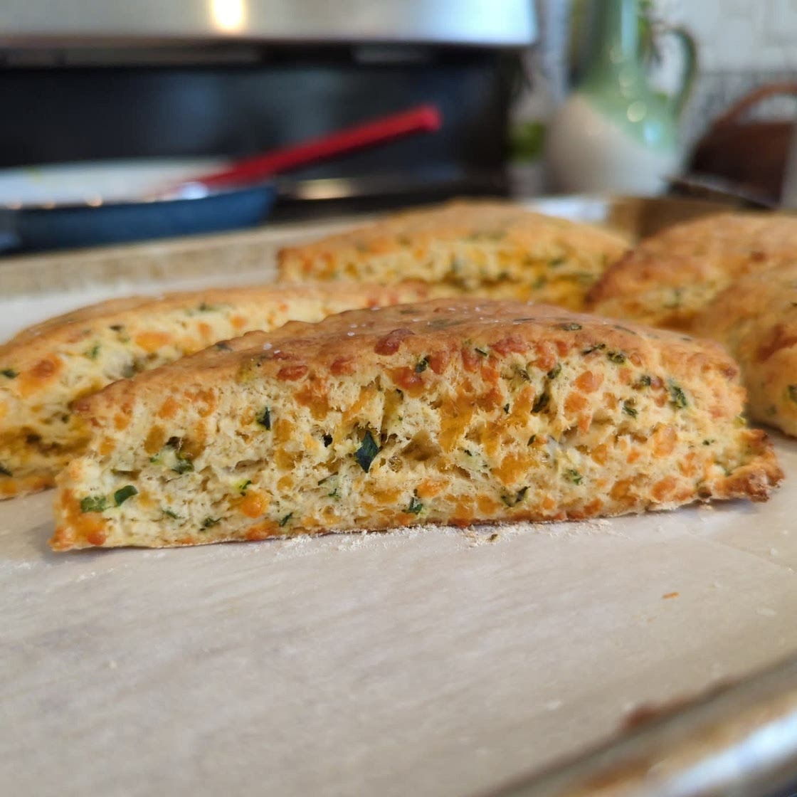 Ridiculously Easy Cheddar Chive Biscuits