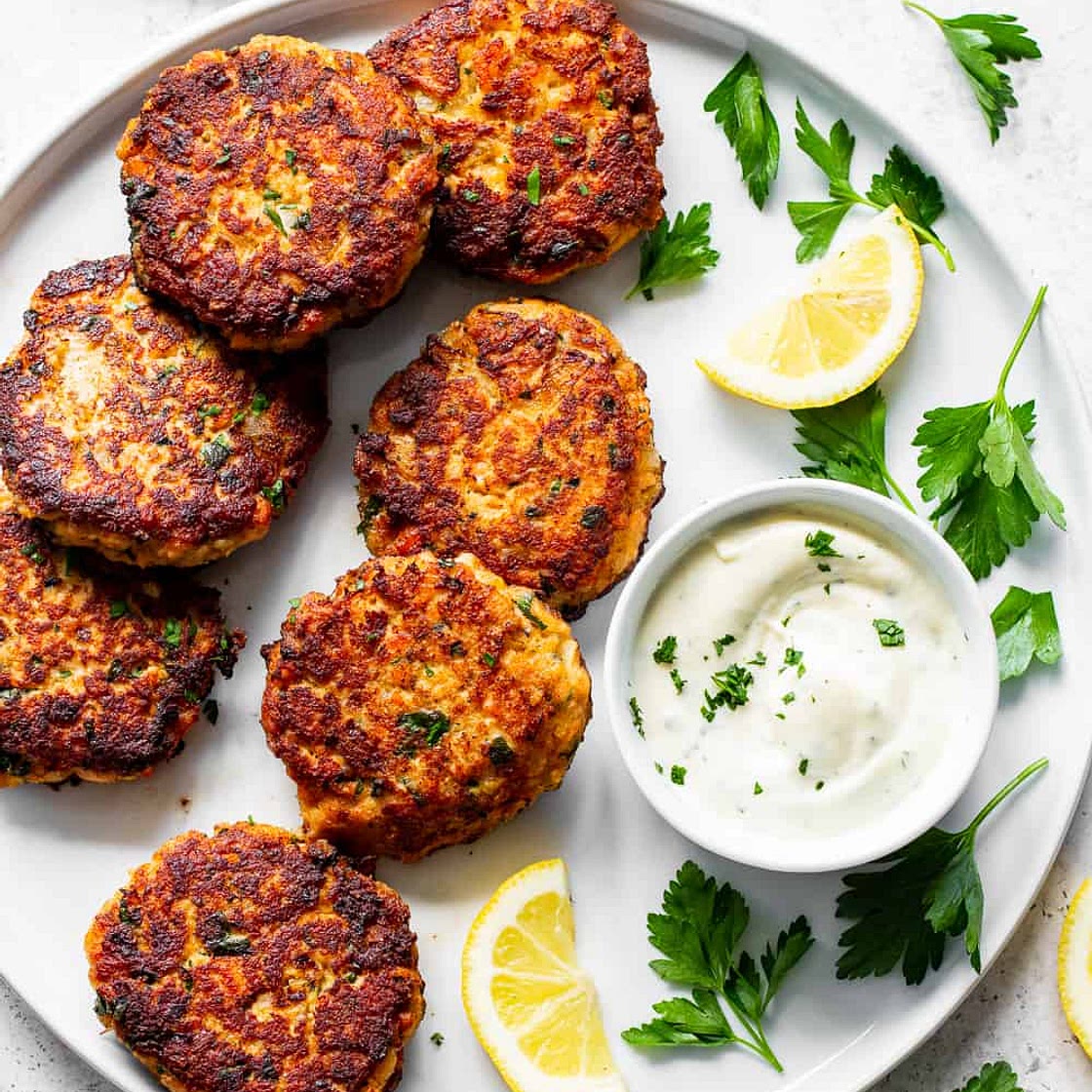 Salmon Cakes with Avocado