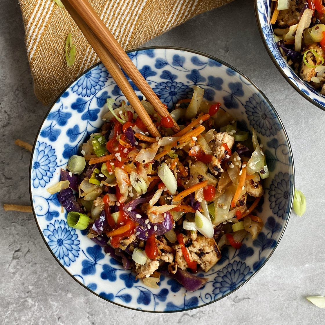 Tofu Egg Roll in a Bowl