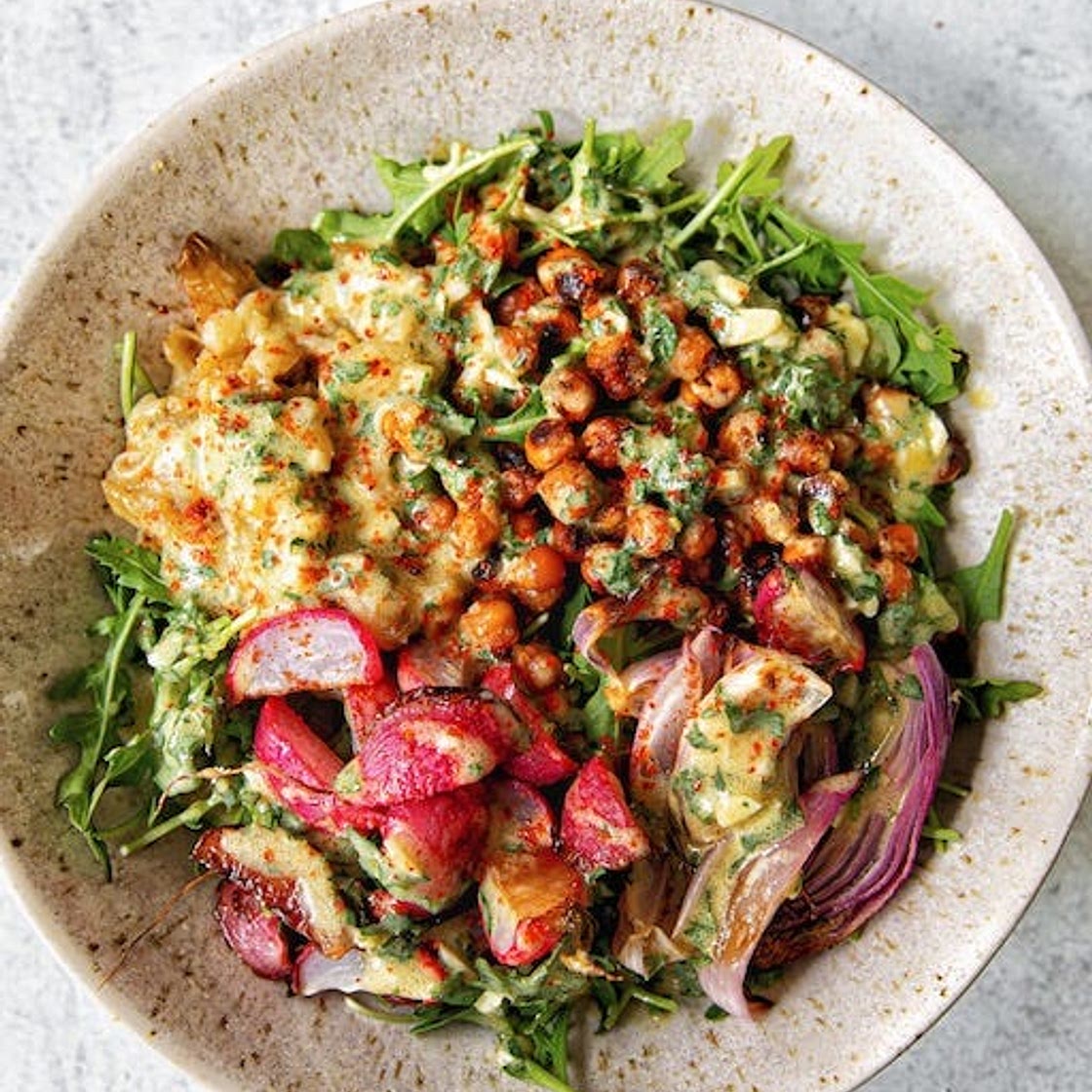 Spicy Honey Chickpea Bowl