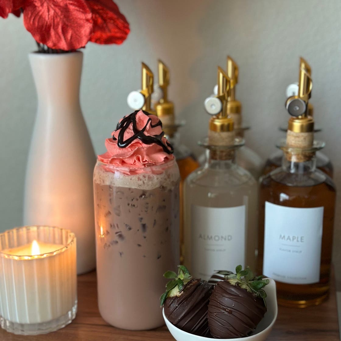 Chocolate Covered Strawberry Iced Mocha