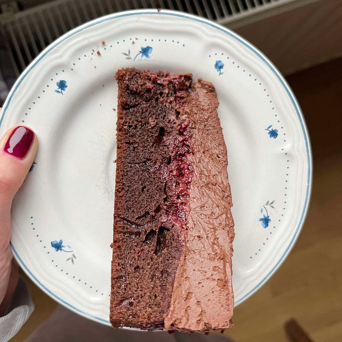Chocolate raspberry&blackberry mousse cake