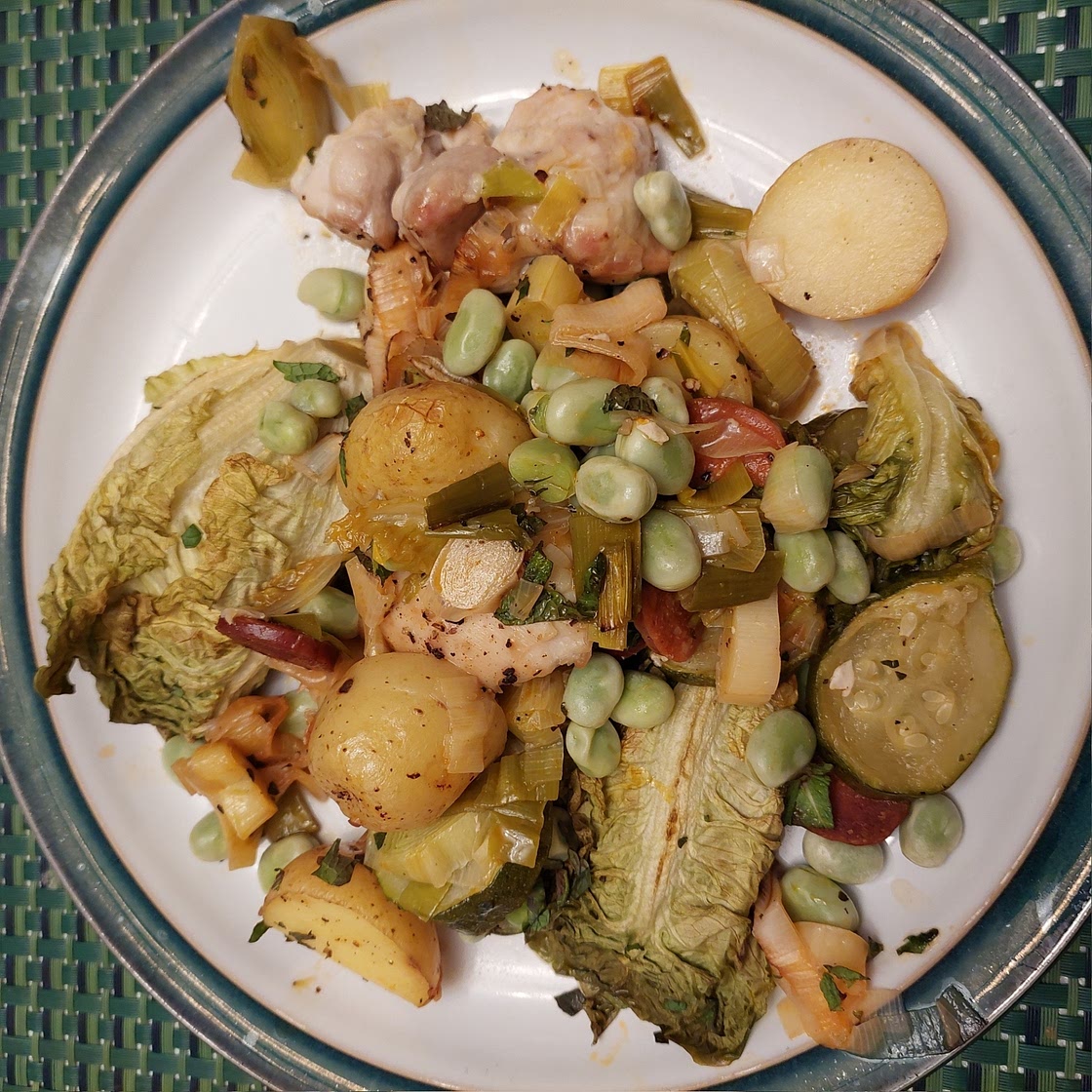 Chicken and Chorizo tray bake