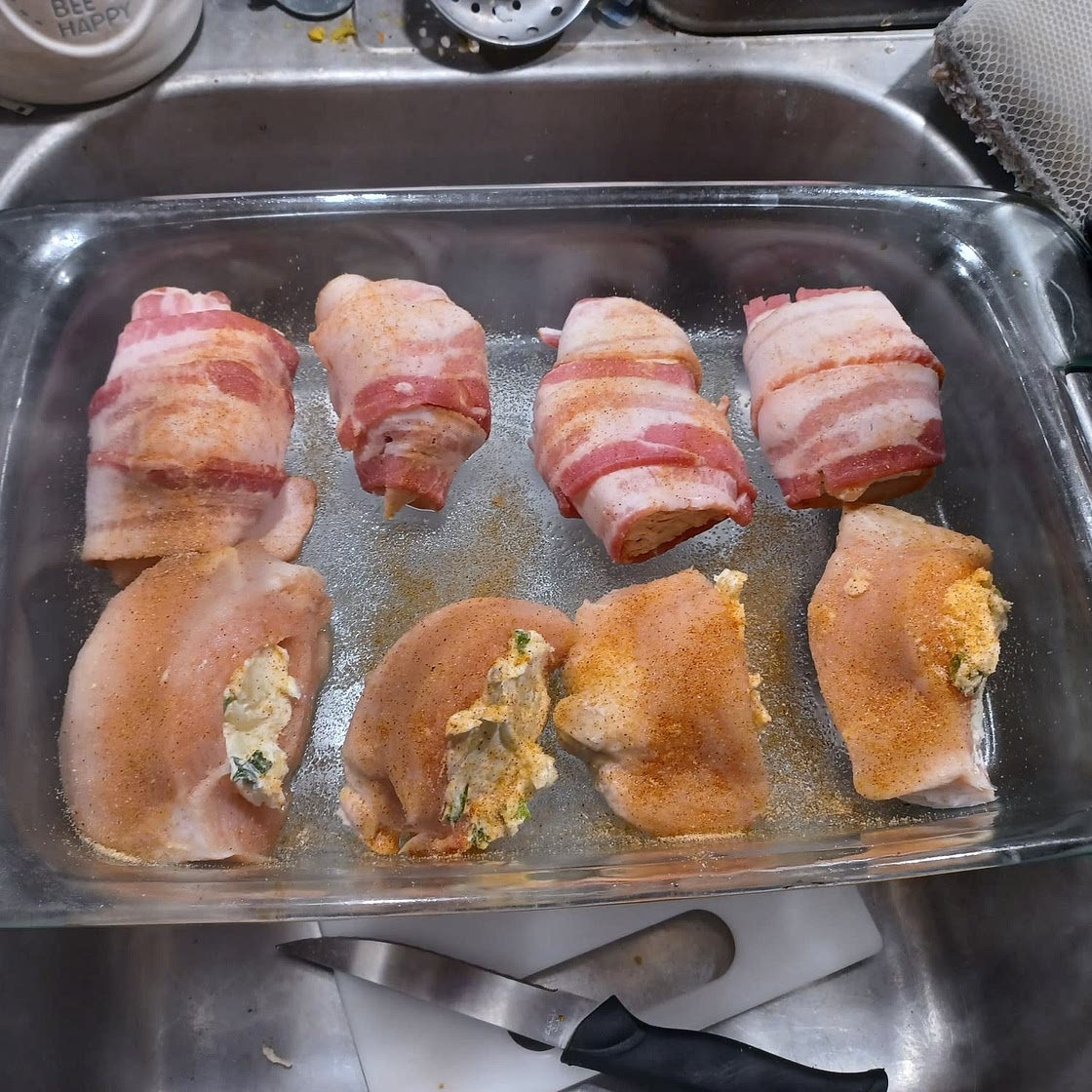 5 Ingredient Bacon Wrapped Cream Cheese Chicken