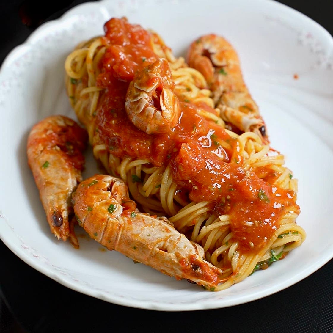 Langoustines spaghetti alla chitarra