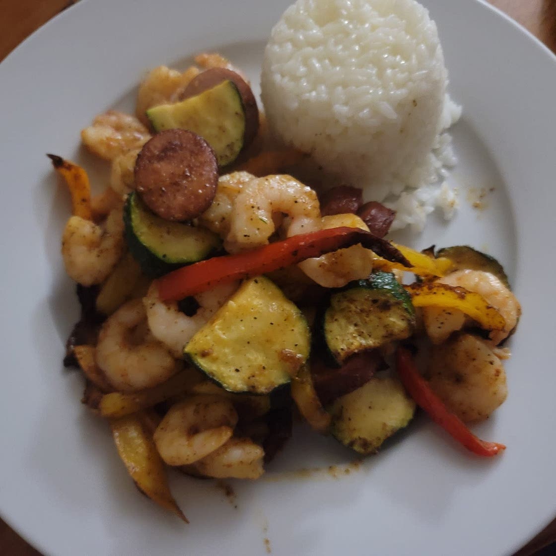 Air Fryer Cajun Shrimp Dinner