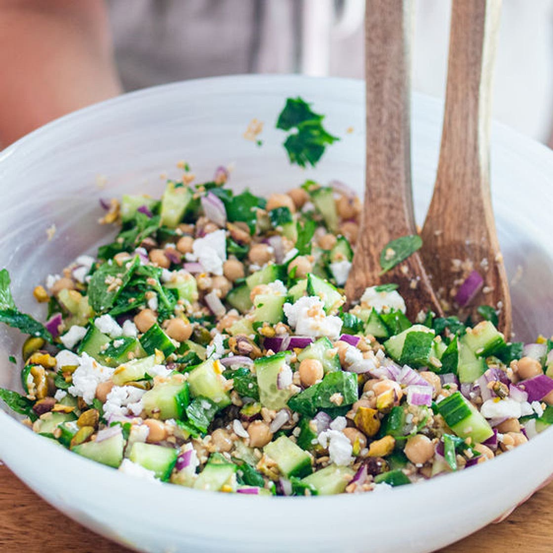 BULGUR & CHICKPEA SALAD 🥗 🥒🫘