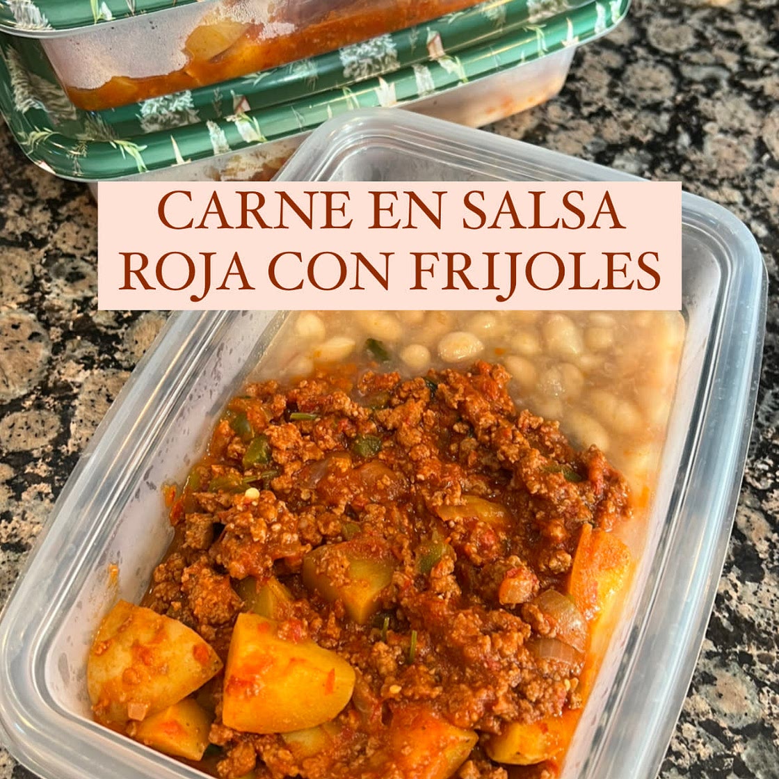 CARNE MOLIDA EN SALSA ROJA 