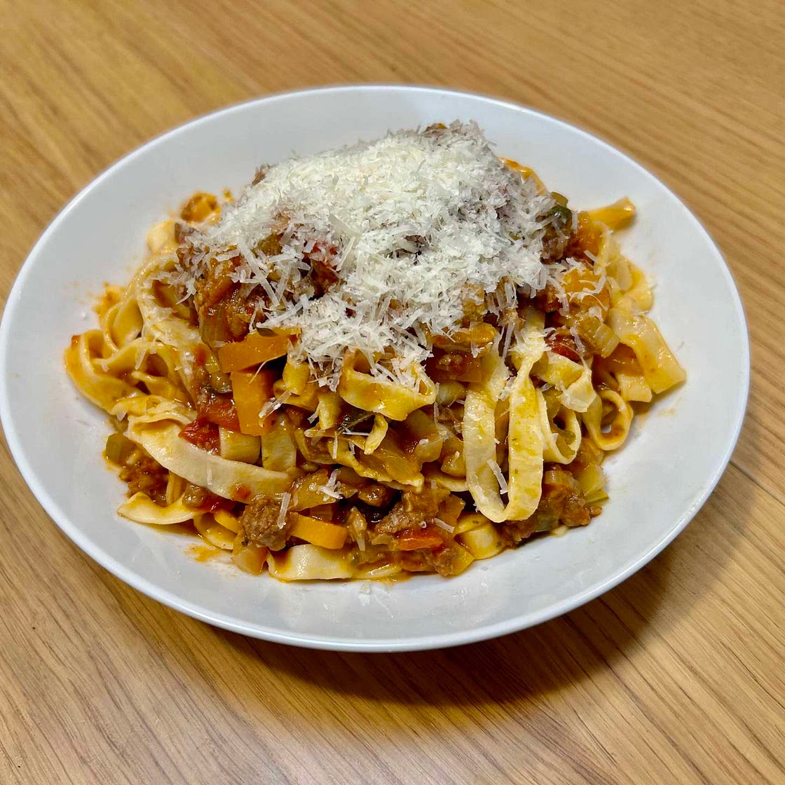 67. Fettuccine Bolognese