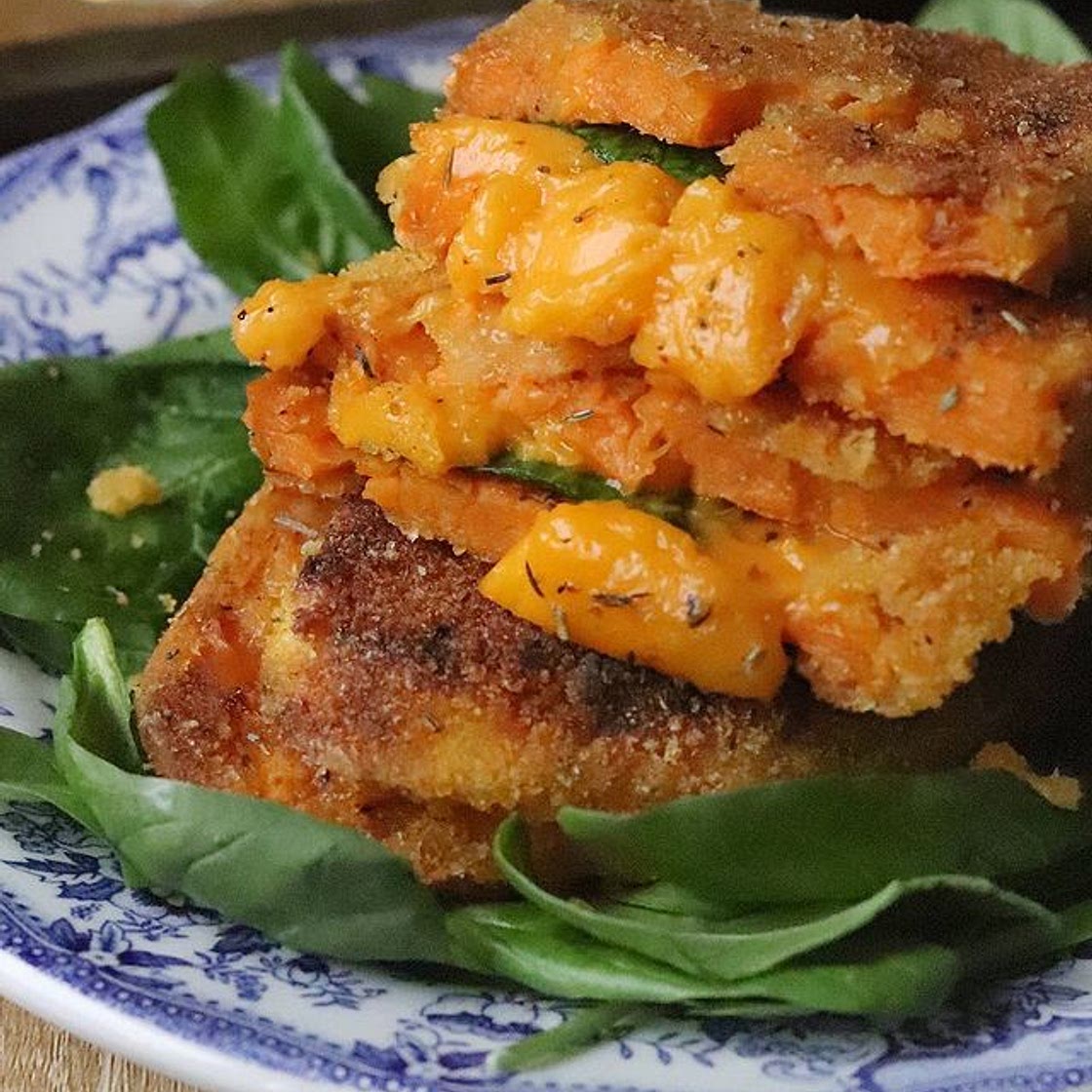 Pané 🌿🍠 végétal &amp; cheesy de patate douce