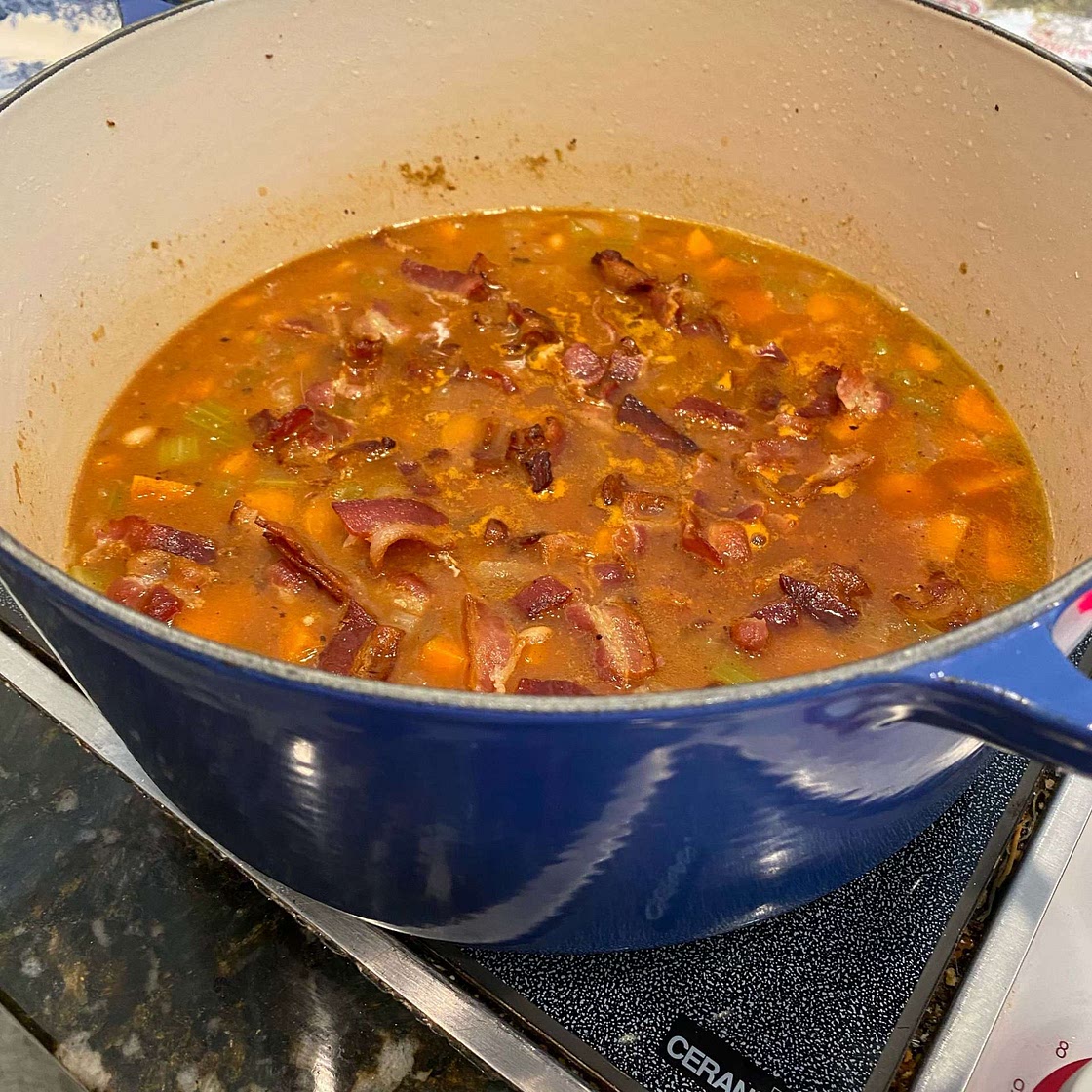 Homemade Bean and Bacon Soup