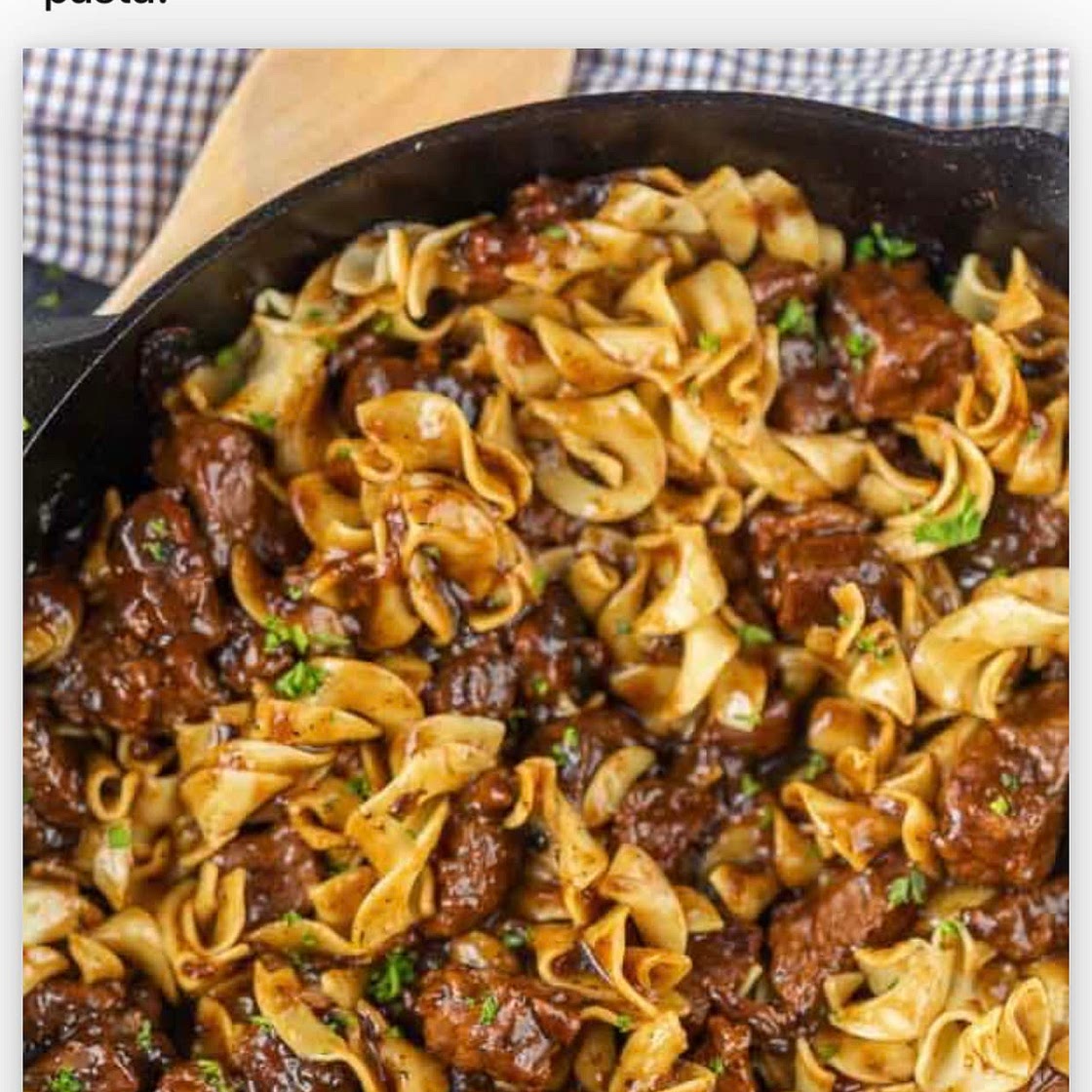 Beef tips n noodles
