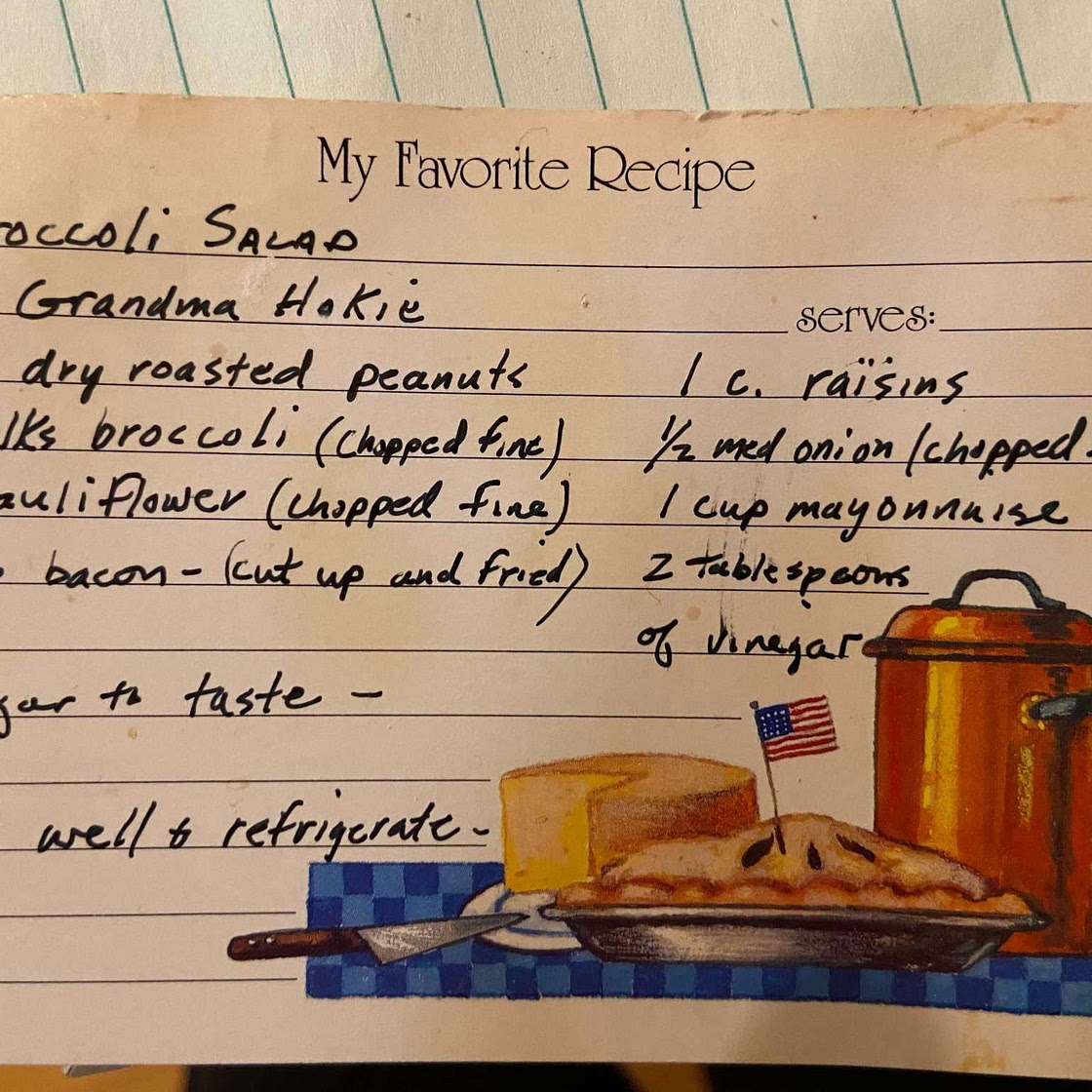 Grandma Hokie’s Broccoli Salad Veganized