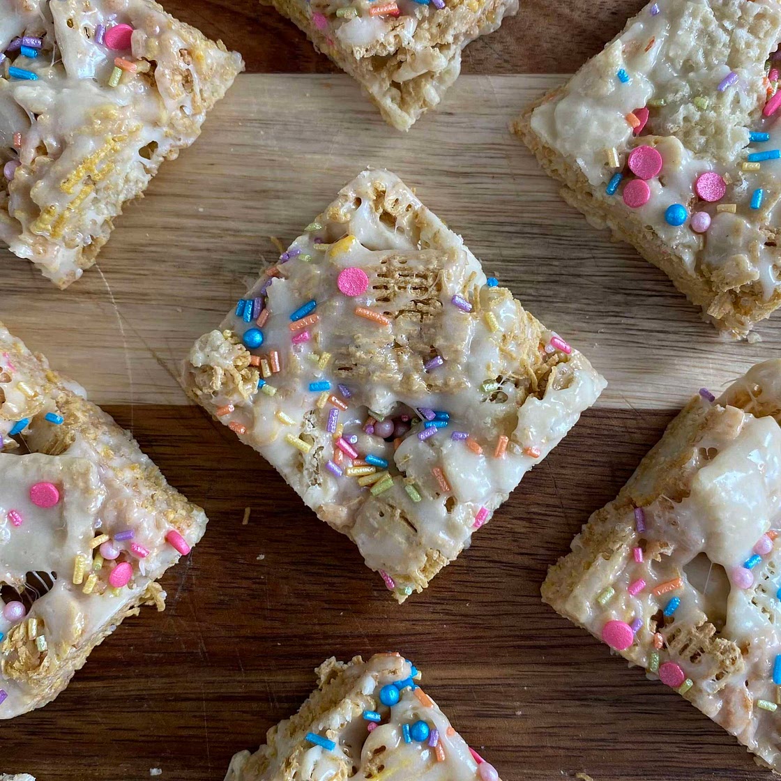 WIC Approved Birthday Cake Cereal Bars