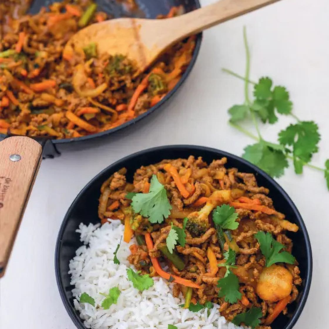 Boeuf haché à l'asiatique