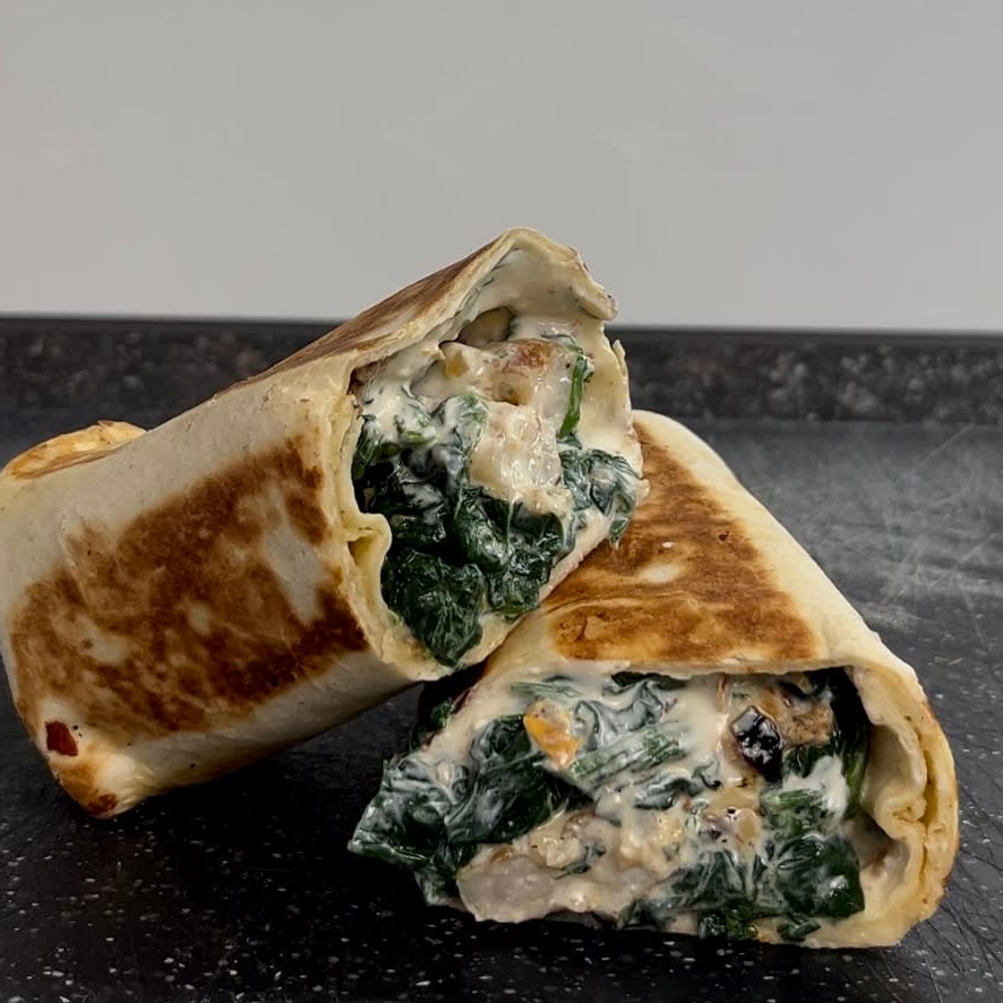 Ricotta prawn wrap