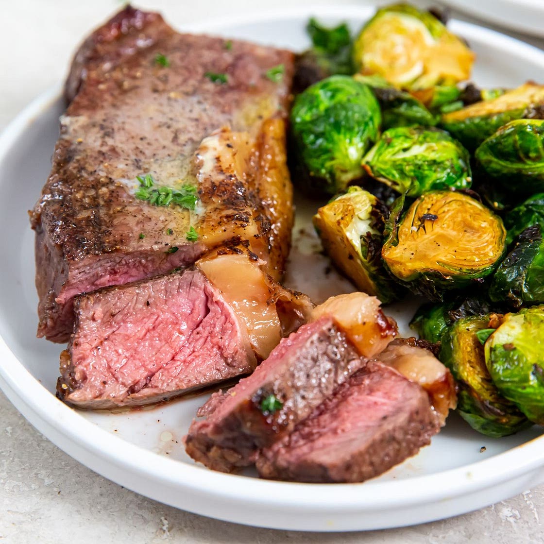 Air Fryer New York Strip Steaks