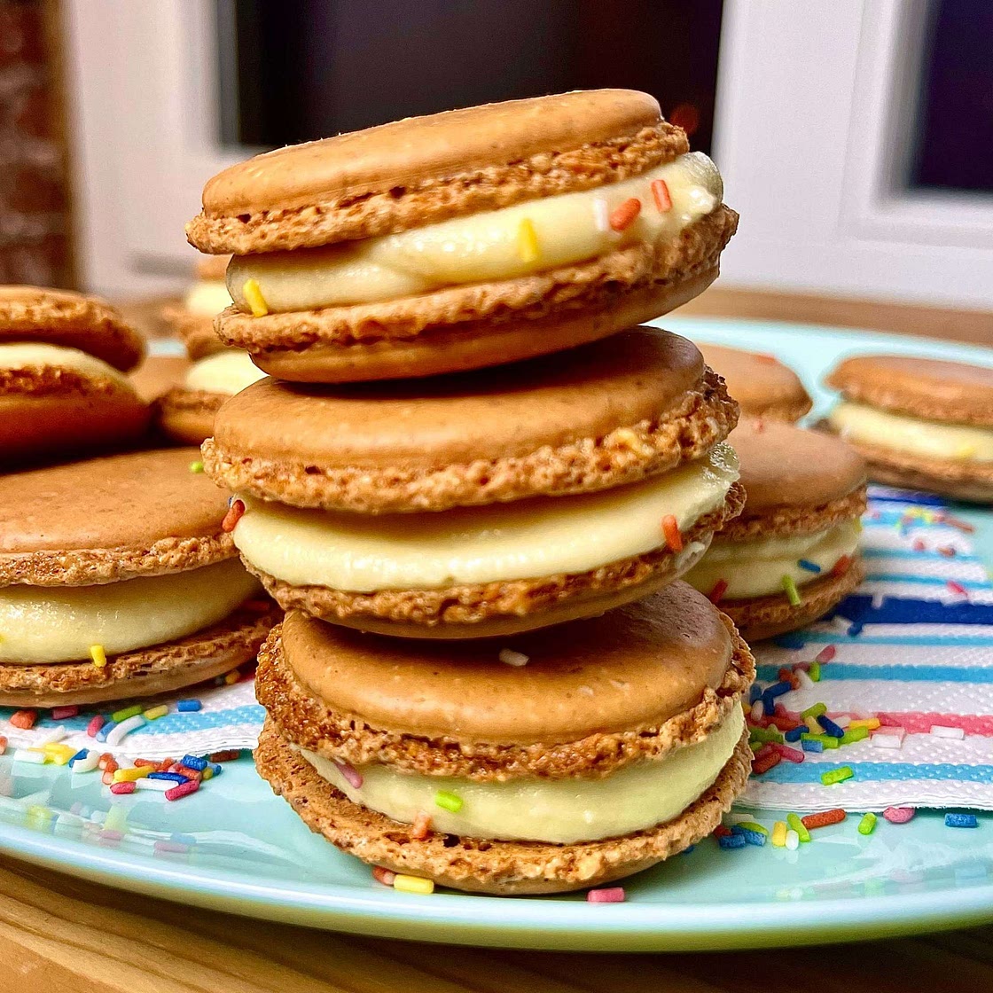 French Macarons with Creamy White Chocolate filling