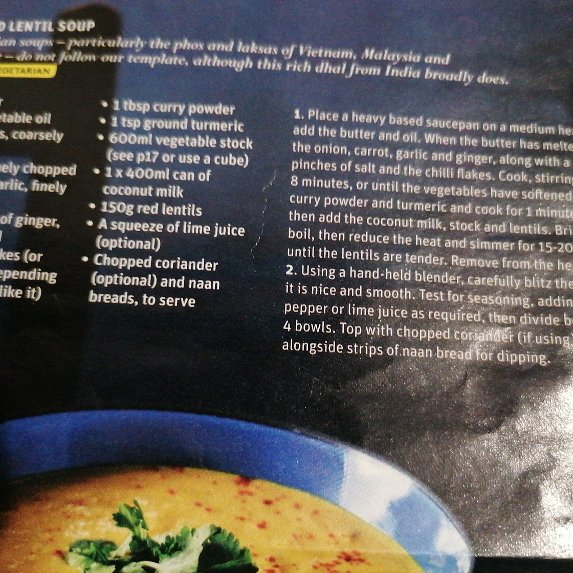 Curried lentil soup