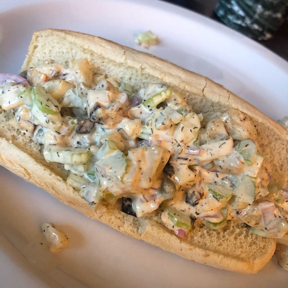 New England Lobster Rolls with Hearts of Palm & Lemon Pepper Potato Wedges