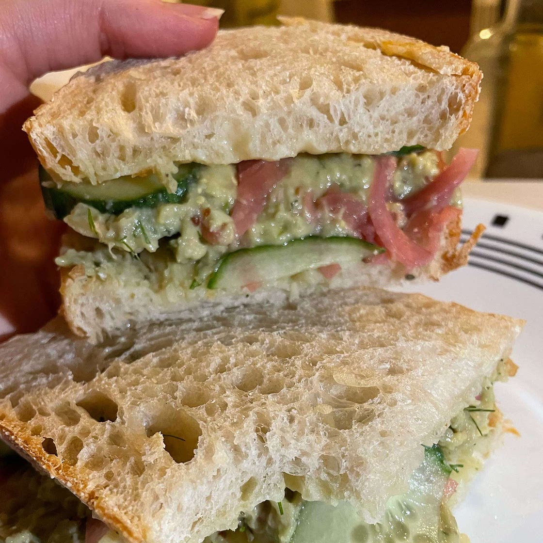 Avocado White Bean Sandwich