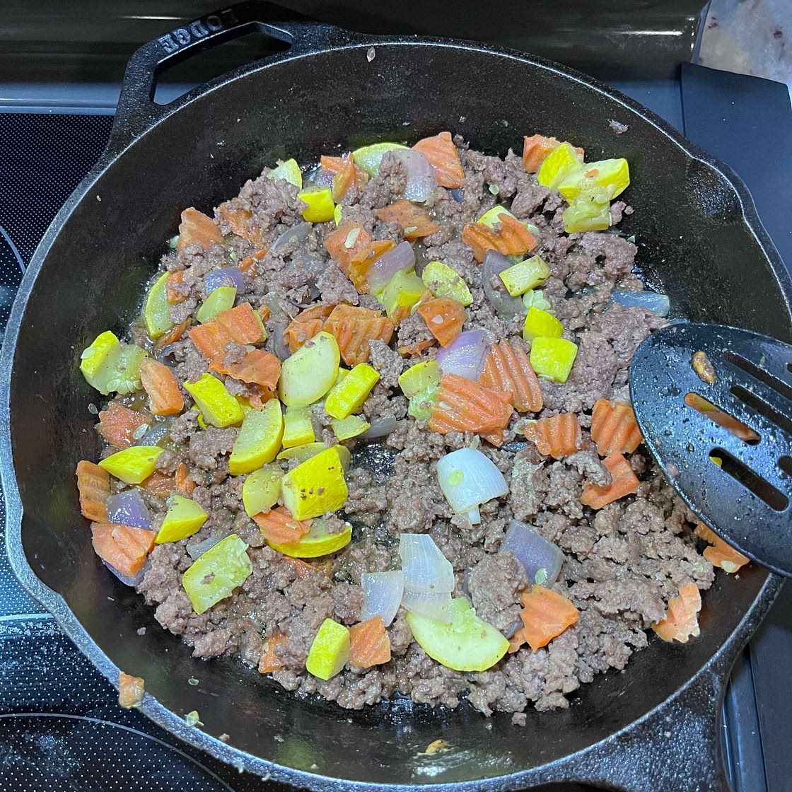 Vegetable and Ground Beef Skillet