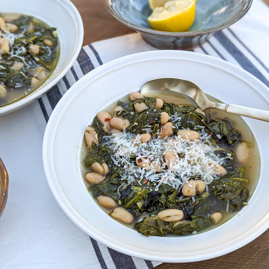 Slow Cooked Greens and Beans
