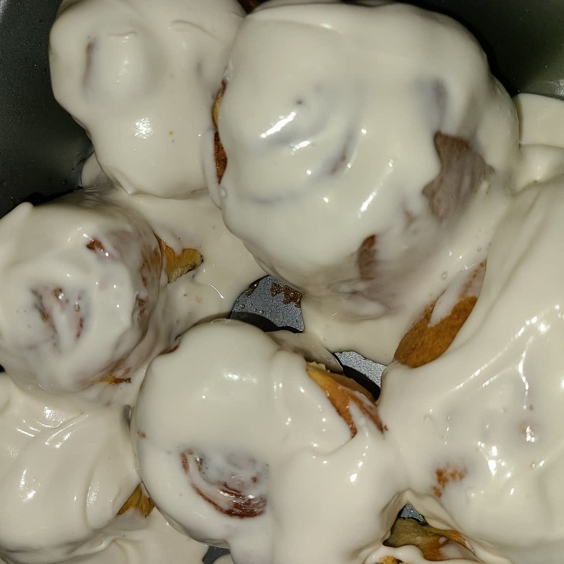 Air Fryer Oreo Cinnamon Rolls w/ Cream Cheese Frosting