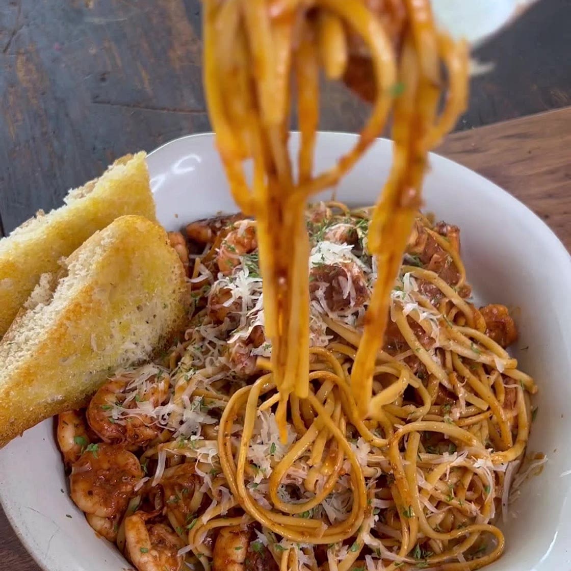 Bloody Mary Shrimp Pasta