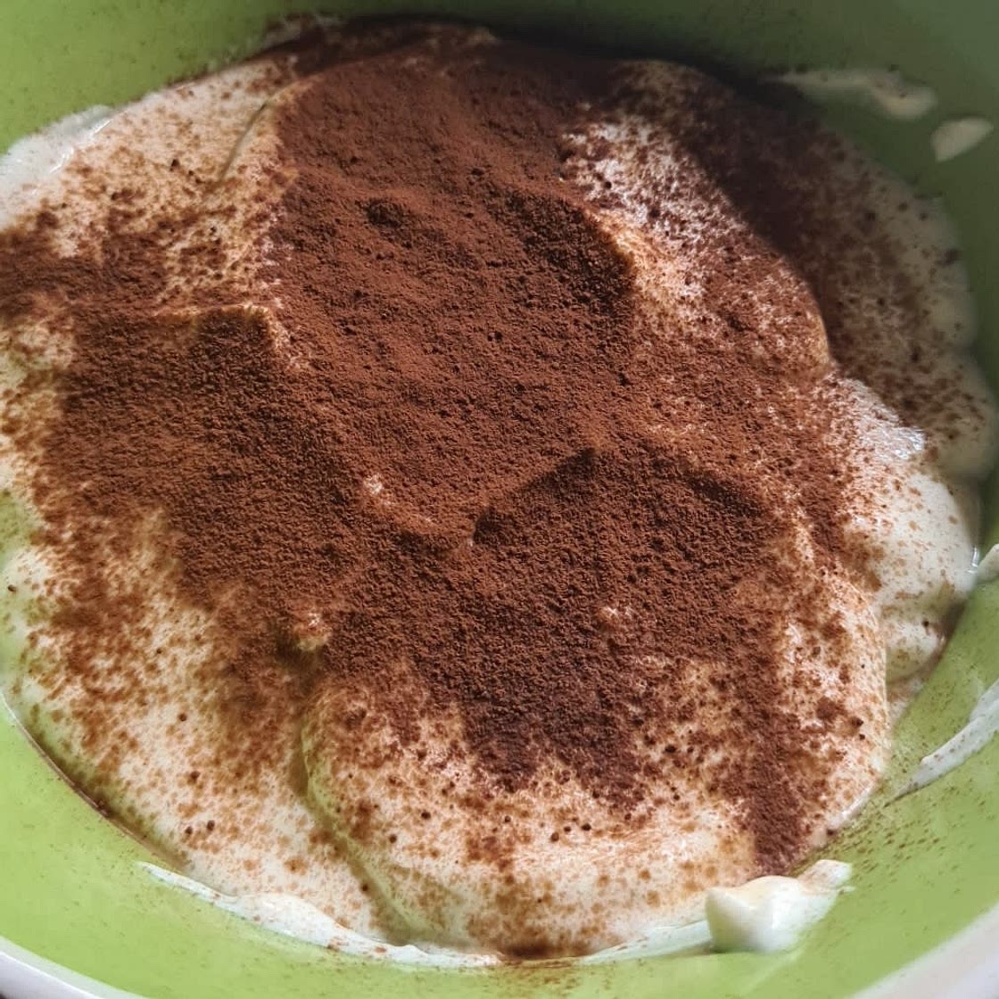 Skinny tiramisu for one