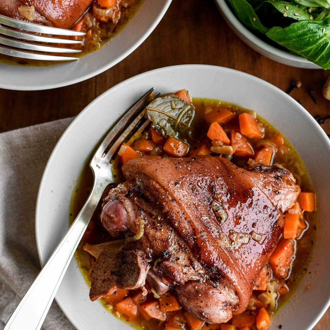 Beer-Braised Spiced Pork Shanks
