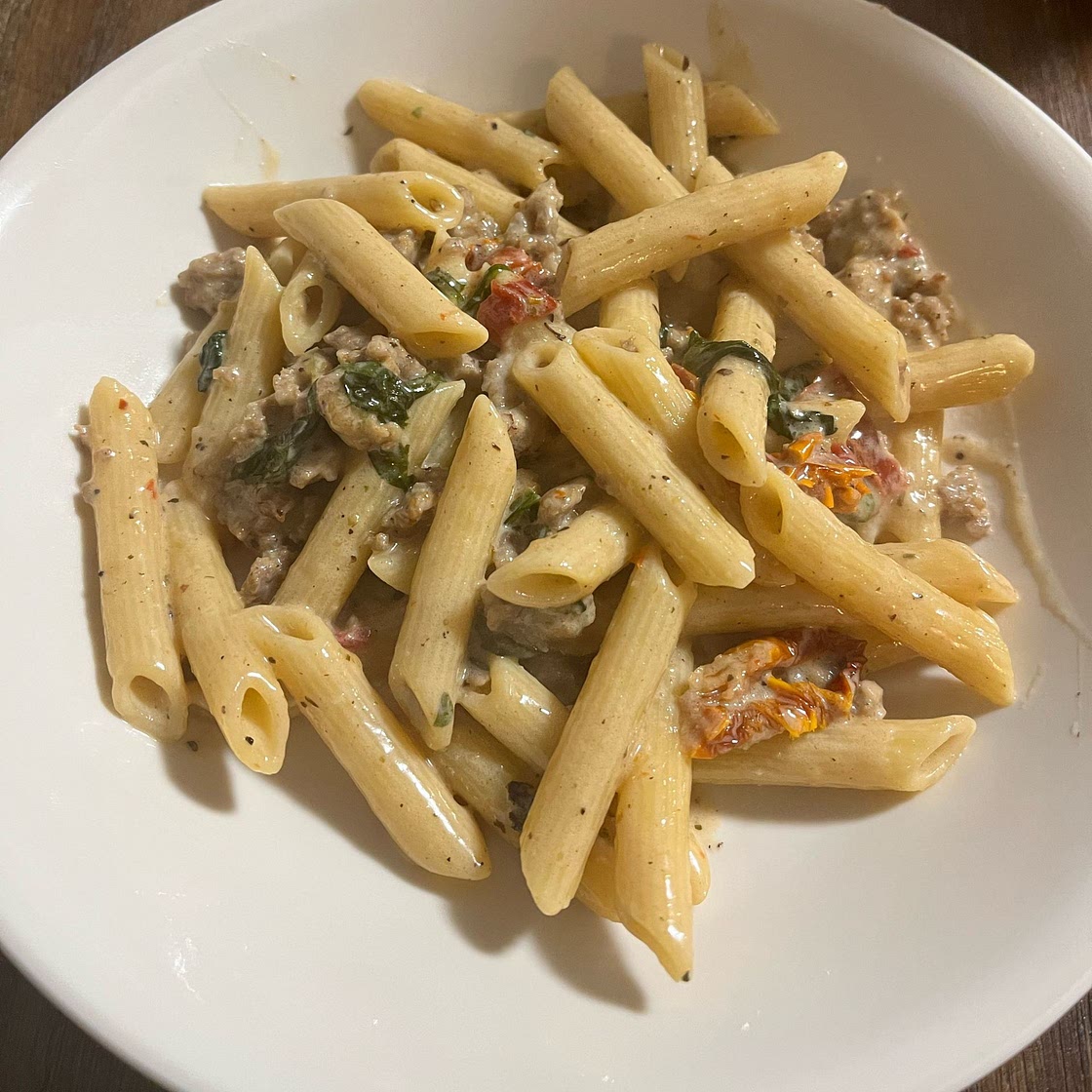 Creamy Tuscan Sausage Pasta