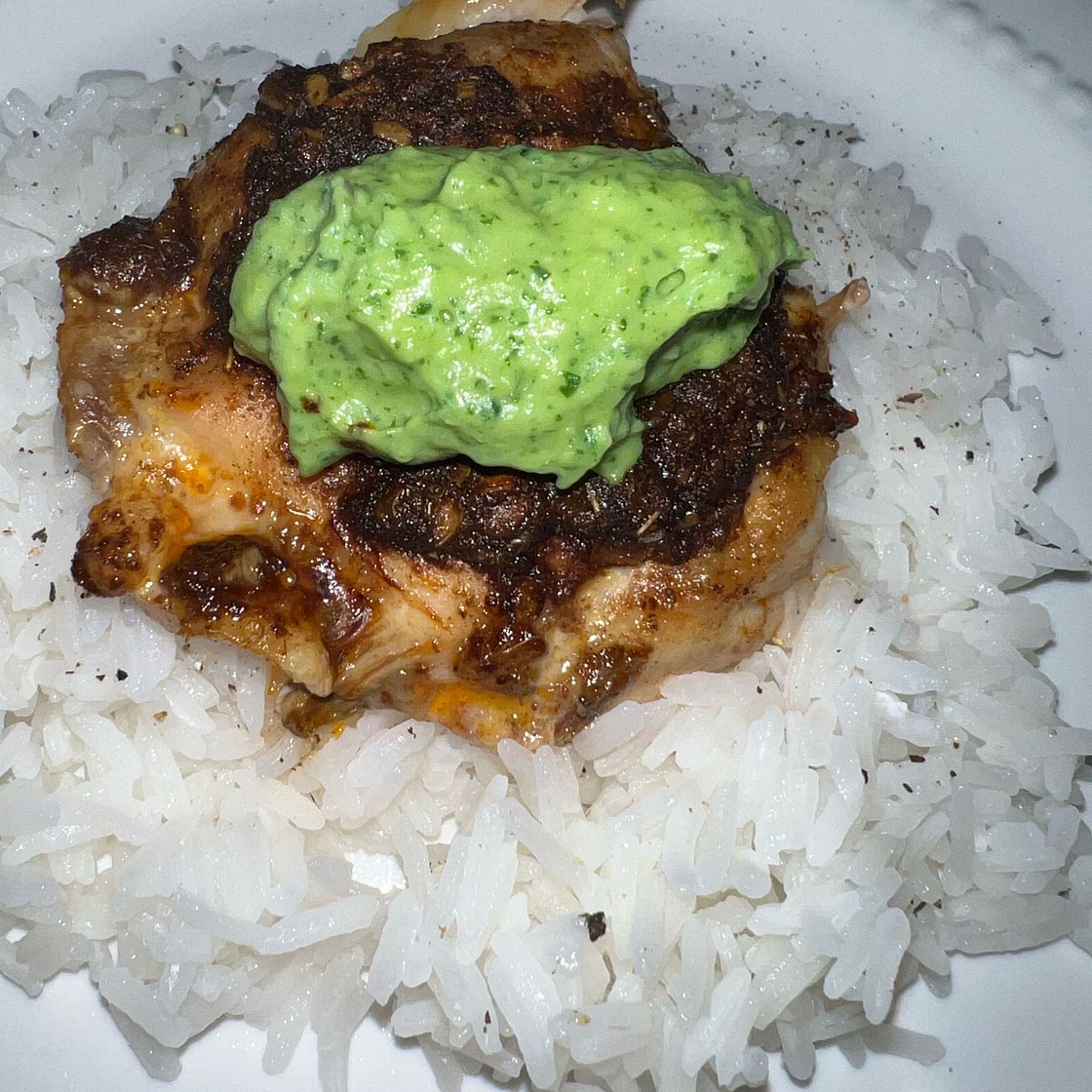 Peruvian Chicken with Green Sauce