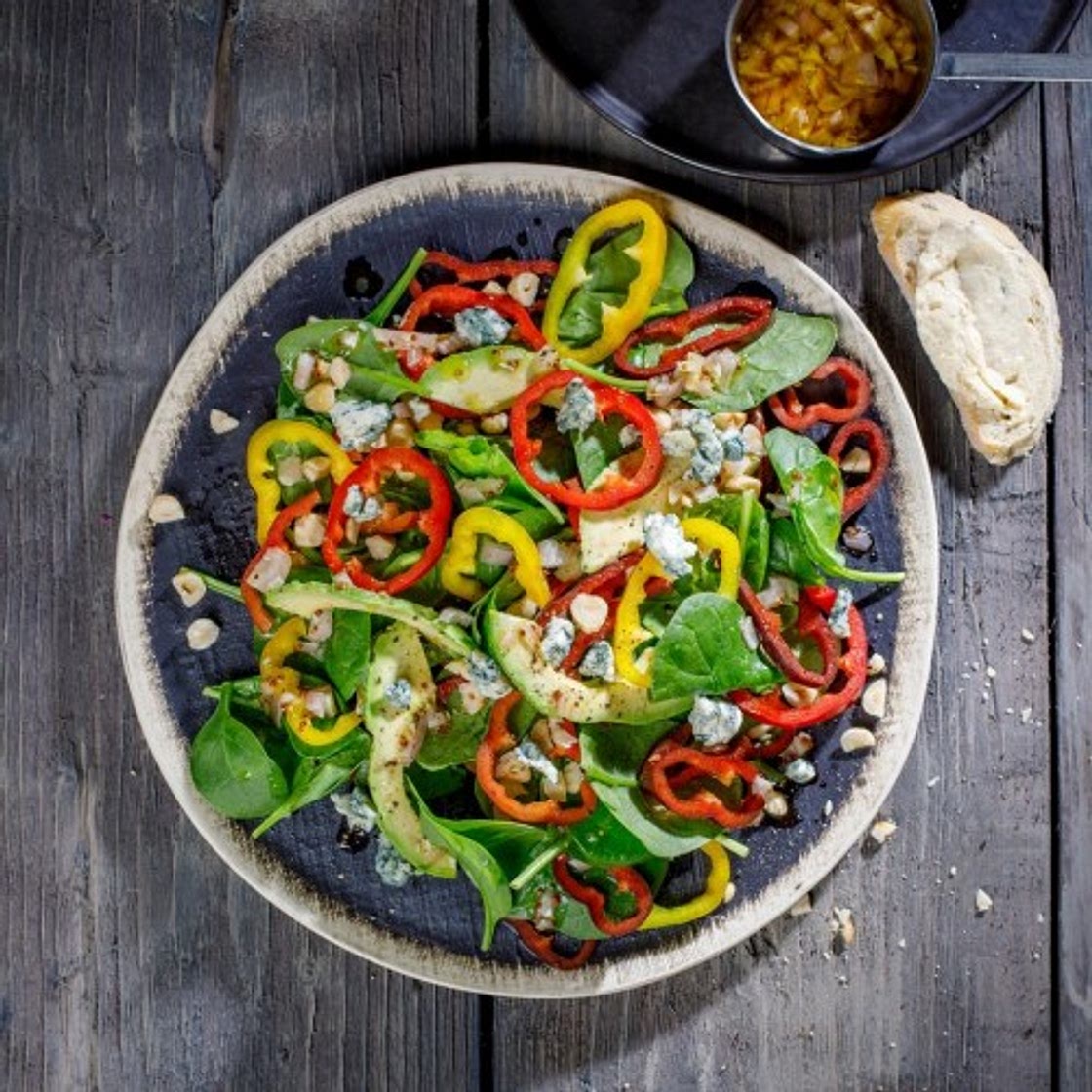 Salade d'épinards au Sweet Palermo et à l'avocat