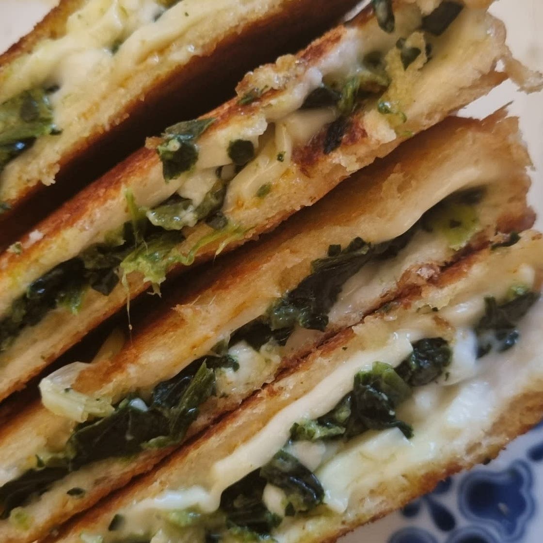 Spinach and Feta Grilled Cheese