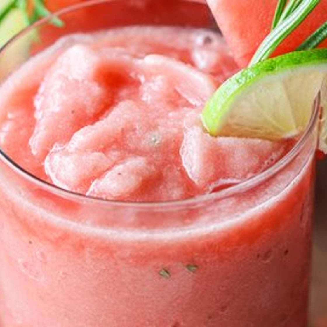 Frosted Watermelon Rosemary Slushy